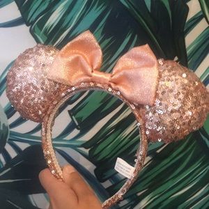 Rose Gold Minnie Mickey ears